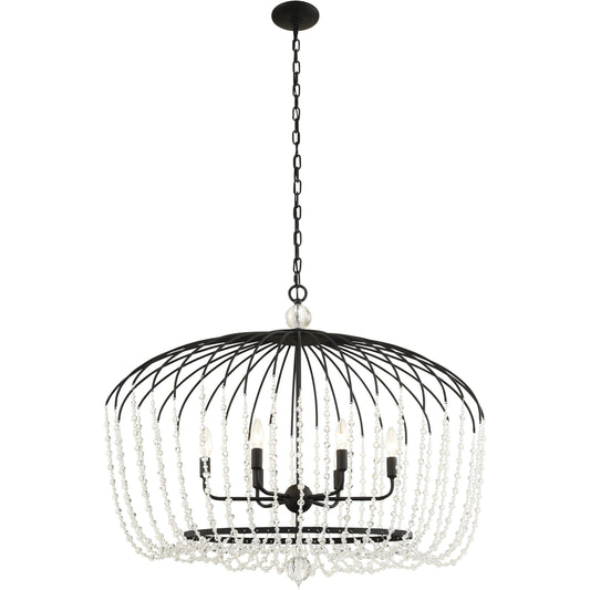 Voliere Crystal Oval Pendant by Varaluz. Made from premium quality optic crystal in a transitional style.