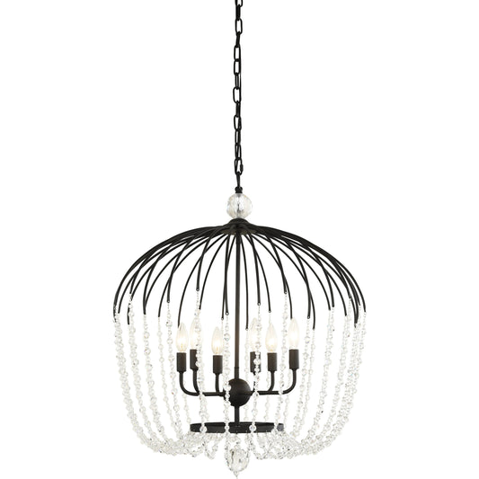 Voliere Crystal Tall Pendant by Varaluz. Made from premium quality optic crystal in a transitional style.