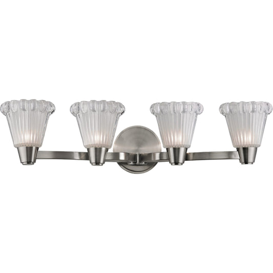 Varick Vanity by Hudson Valley in satin nickel. Made from steel in a modern style.