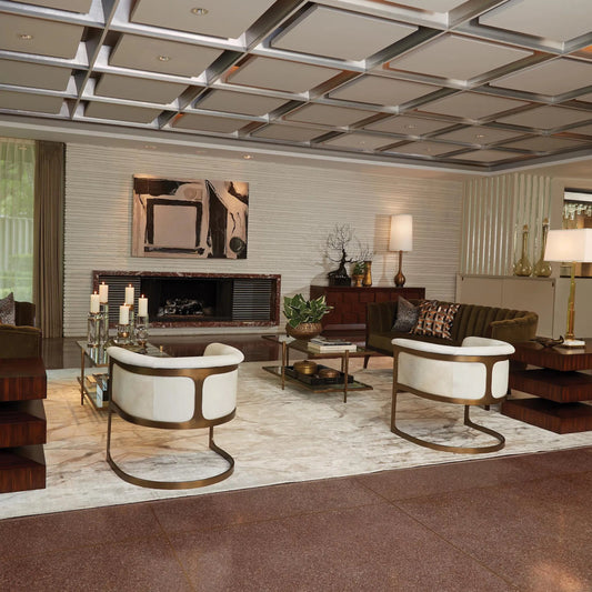 Taper Circle Dining Table by Global Views. Made from white honed marble in a eclectic & global style.