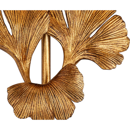 Gingko Wall Sconce by Currey and Company. Made from wrought iron in a traditional style.