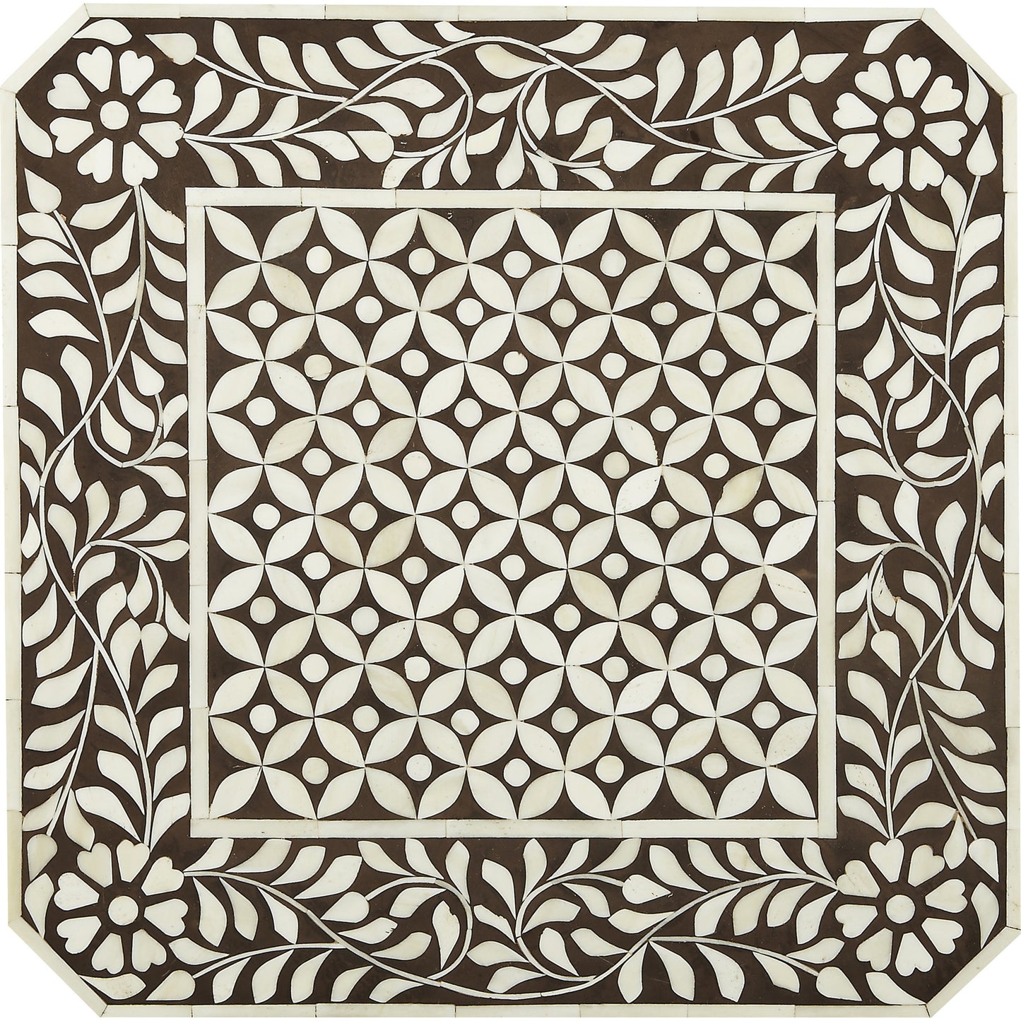 002 O-BUTLER-3449326 | Additional Silo | Bone Inlay Side Table by Butler Specialty Company in light brown and brown bone inlay. Made from select wood solids, mdf, resin, bone inlay in a modern style.