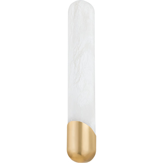 Rome 1 Light Sconce by Corbett in vintage brass. Made from brass in a modern style.