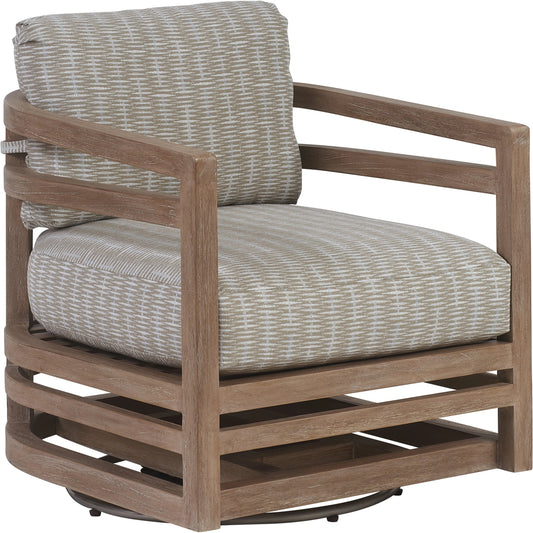 Stillwater Cove Swivel Lounge Chair by Tommy Bahama Outdoor in light taupe, ivory cerusing. Made from unique in a modern style.