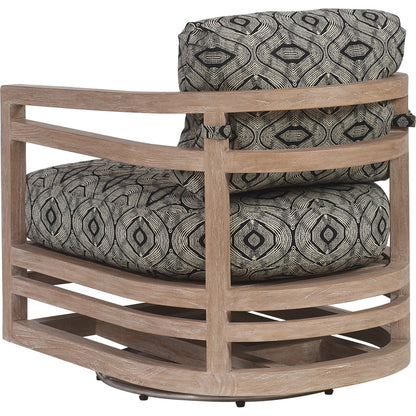 Stillwater Cove Pattern Swivel Lounge Chair by Tommy Bahama Outdoor in light taupe, ivory cerusing. Made from unique in a modern style.