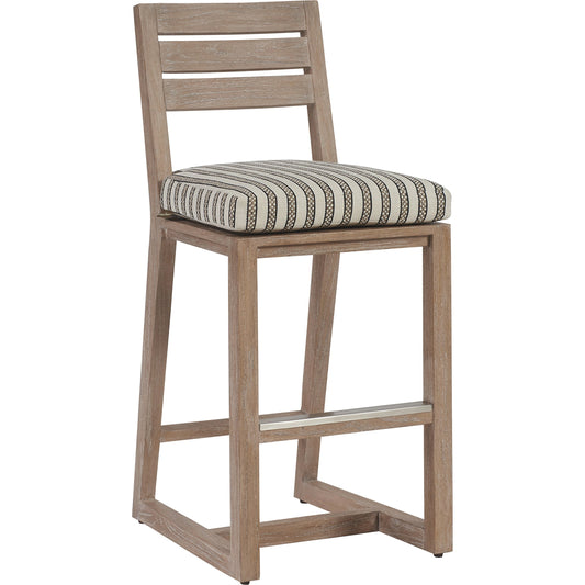 Stillwater Cove Bar Stool by Tommy Bahama Outdoor in light taupe, ivory cerusing. Made from unique in a cottage & farmhouse style.