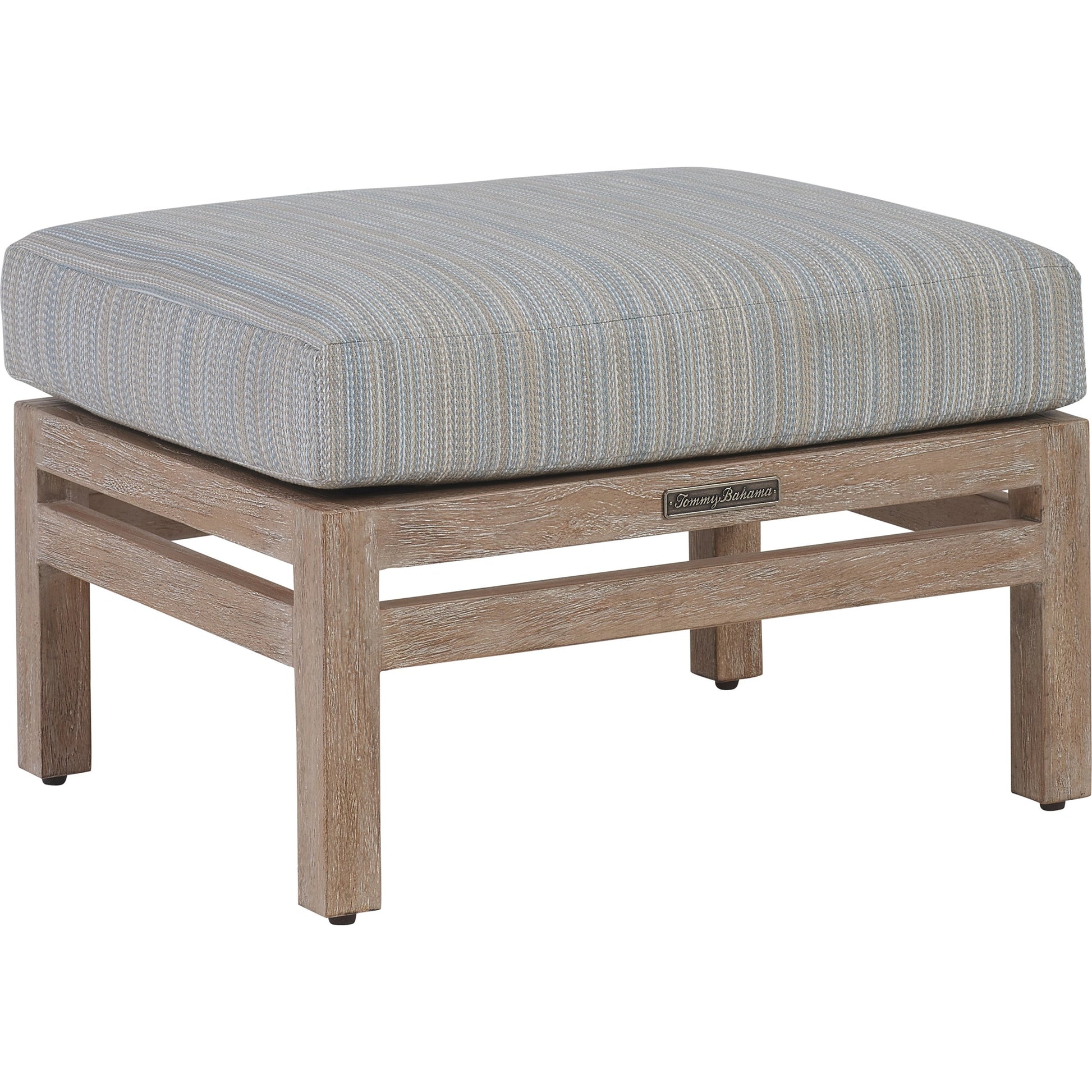 Stillwater Cove Ottoman by Tommy Bahama Outdoor in light taupe, ivory cerusing. Made from unique in a modern style.