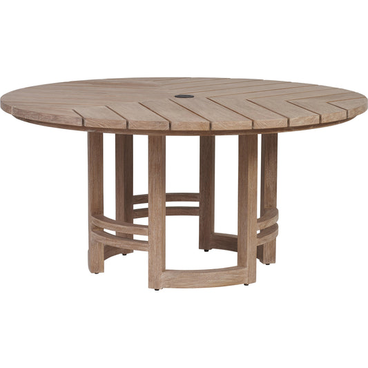 Stillwater Cove Round Dining Table by Tommy Bahama Outdoor in light taupe, ivory cerusing. Made from unique in a modern style.