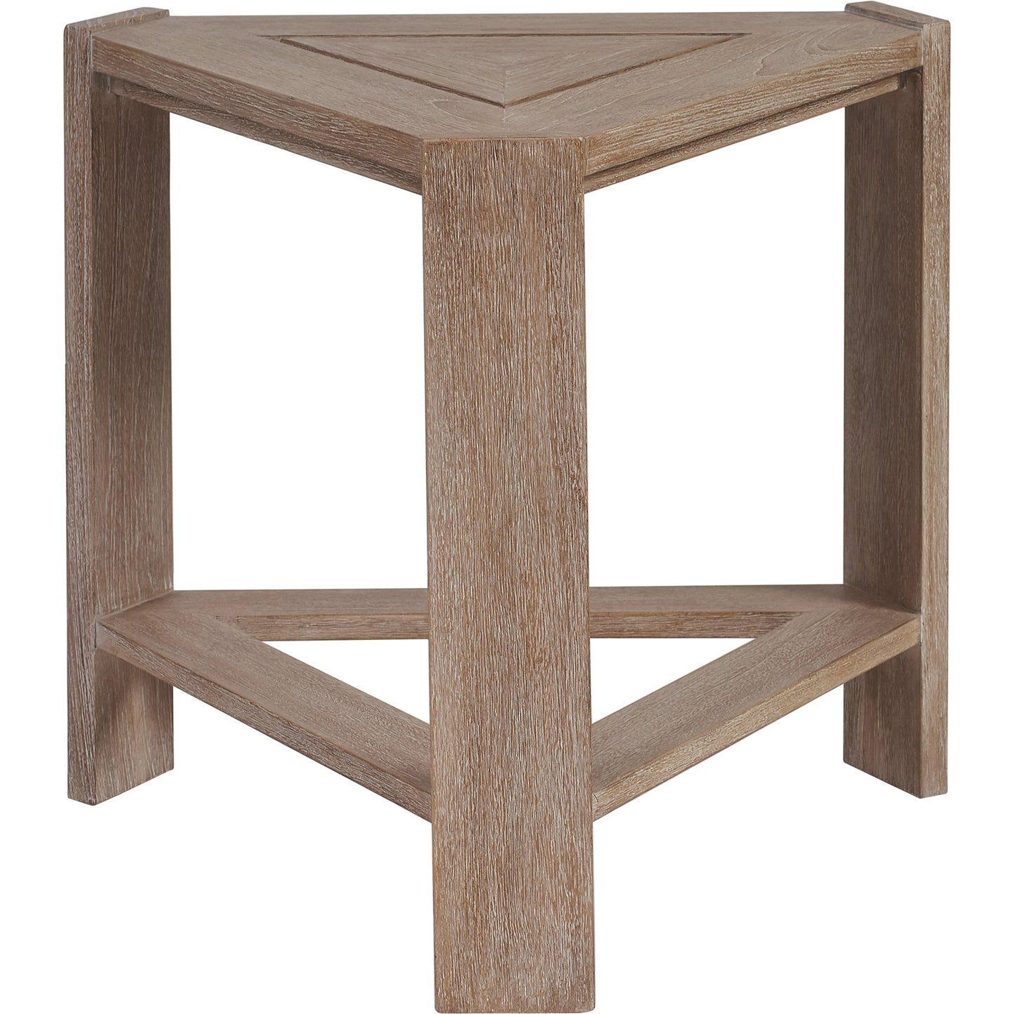 001 SI-2013307 | Primary Silo | Stillwater Cove Triangular End Table by Tommy Bahama Outdoor in light taupe, ivory cerusing. Made from unique in a modern style.