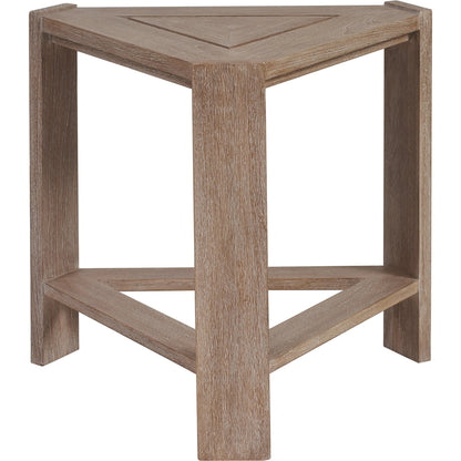 Stillwater Cove Triangular End Table by Tommy Bahama Outdoor in light taupe, ivory cerusing. Made from unique in a modern style.