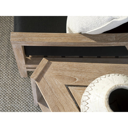 Stillwater Cove Triangular End Table by Tommy Bahama Outdoor in light taupe, ivory cerusing. Made from unique in a modern style.