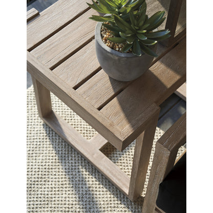 Stillwater Cove Rectangular End Table by Tommy Bahama Outdoor in light taupe, ivory cerusing. Made from unique in a modern style.