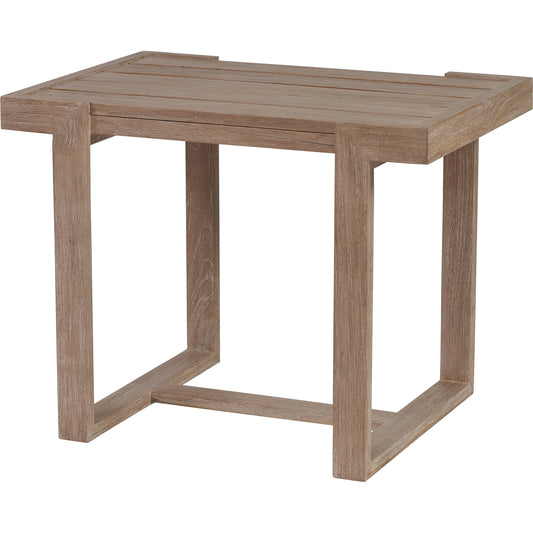 Stillwater Cove Rectangular End Table by Tommy Bahama Outdoor in light taupe, ivory cerusing. Made from unique in a modern style.