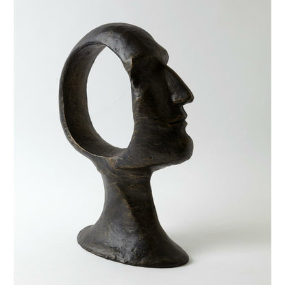 Hollow Head Man by Global Views in bronze. Made from iron in a eclectic & global style.