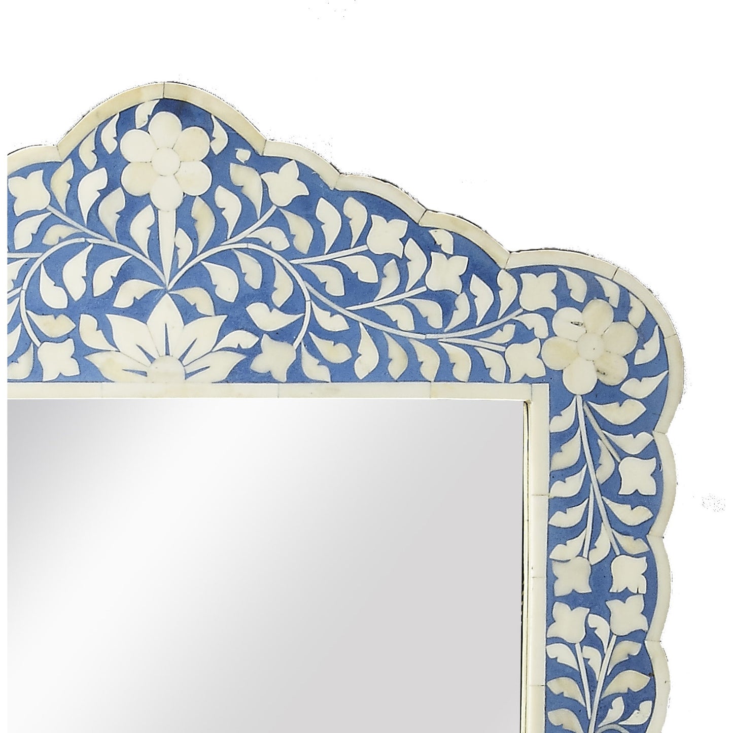 003 O-BUTLER-3451319 | Additional Silo | Vivienne Blue Wall Mirror by Butler Specialty Company in blue and blue bone inlay. Made from select wood solids, mdf, resin, bone inlay in a modern style.