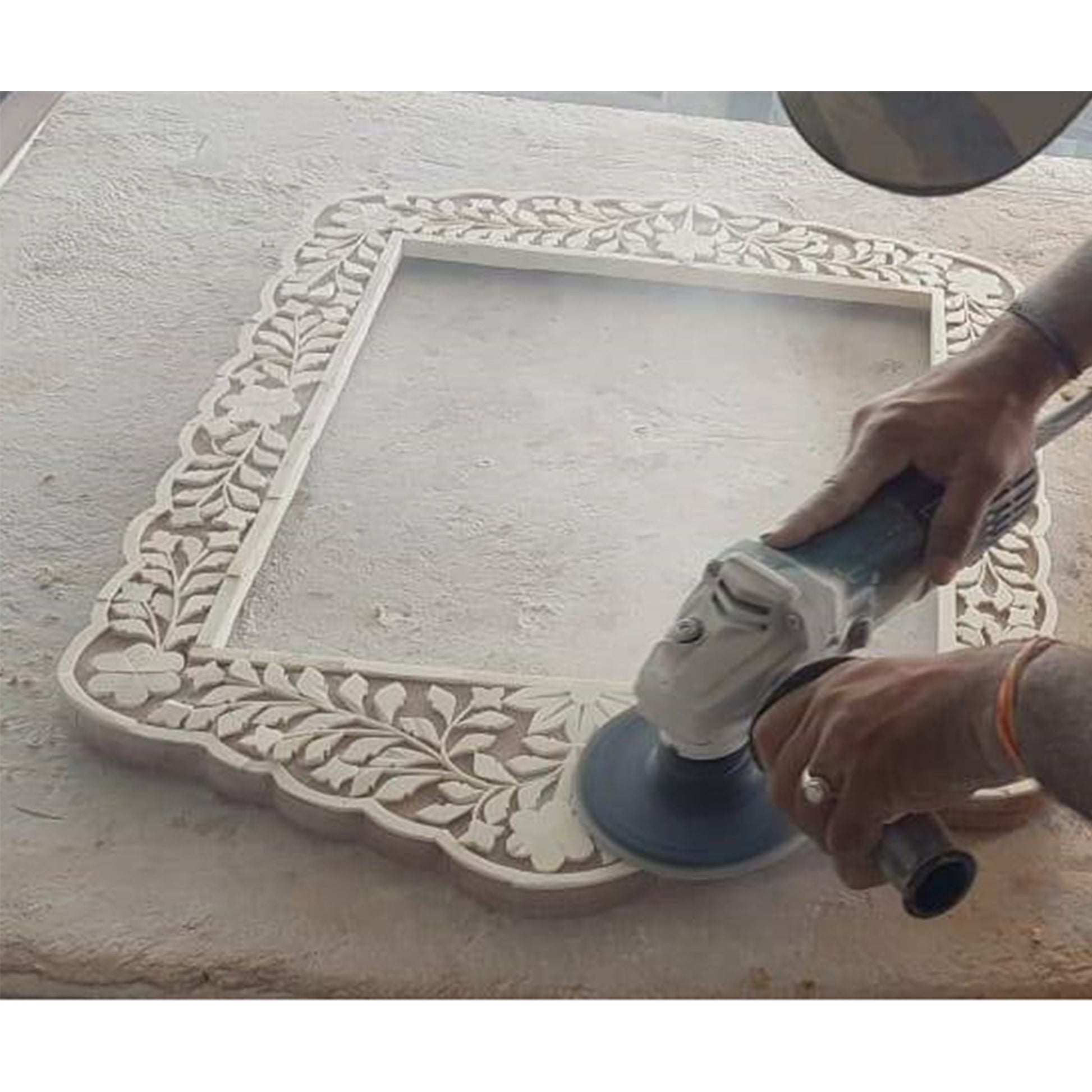 Vivienne Blue Wall Mirror by Butler Specialty Company in blue and blue bone inlay. Made from select wood solids, mdf, resin, bone inlay in a modern style.