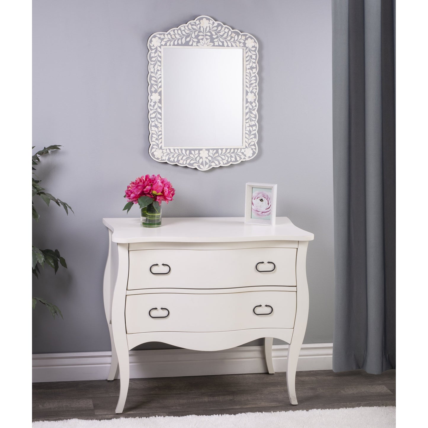 019 SR-770526 | Lifestyle | Vivienne Bone Inlay Wall Mirror by Butler Specialty Company. Made from unique in a modern style.