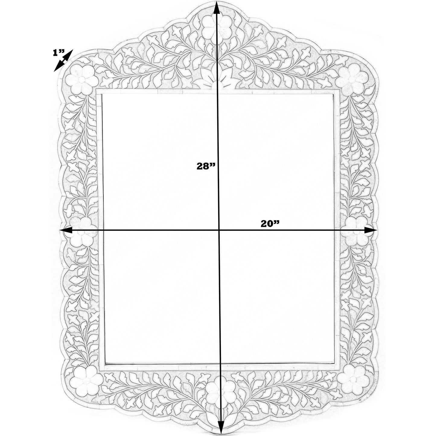 015 SR-770526 | Additional Silo | Vivienne Bone Inlay Wall Mirror by Butler Specialty Company. Made from unique in a modern style.