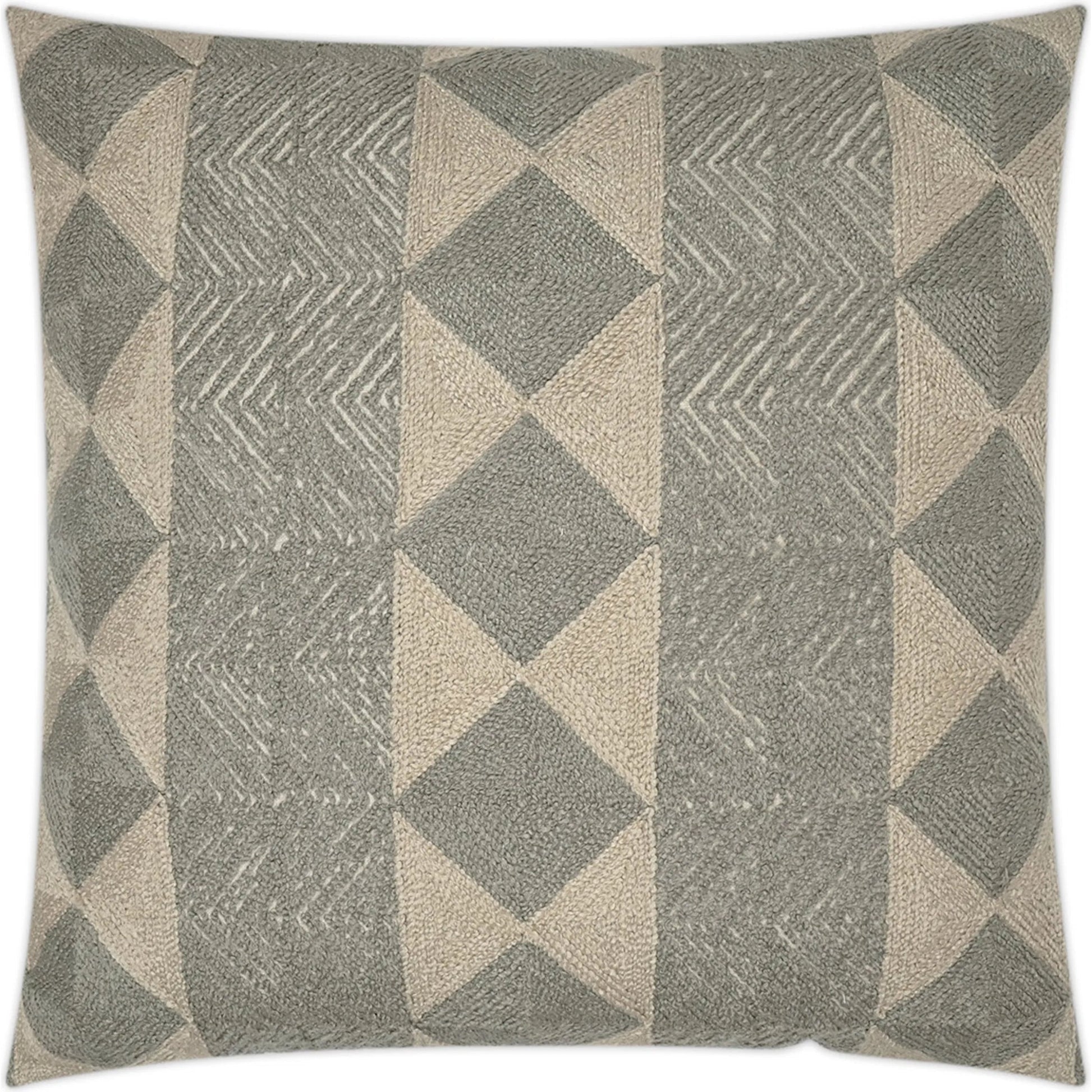 Medley Pillow by DV Kap Home in khaki, grey. Made from 70% polyester, 30% linen in a transitional style.
