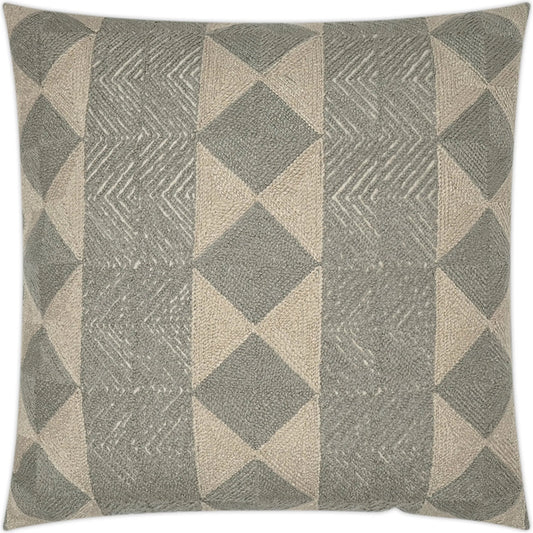 Medley Pillow by DV Kap Home in khaki, grey. Made from 70% polyester, 30% linen in a unique style.