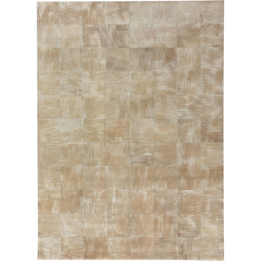 Capri Rug by Exquisite Rugs in beige. Made from leather suede in a unique style.