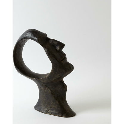 Hollow Head Man by Global Views in bronze. Made from iron in a eclectic & global style.