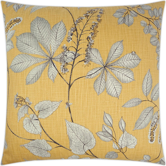 Arboretum Pillow by DV Kap Home in yellow. Made from 100% cotton in a unique style.