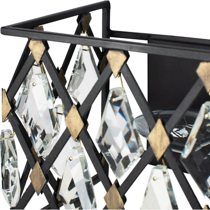 Windsor Crystal Bath by Varaluz in carbon, havana gold. Made from heirloom-quality optic crystal in a transitional style.