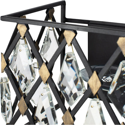 Windsor Crystal Bath by Varaluz in carbon, havana gold. Made from heirloom-quality optic crystal in a transitional style.