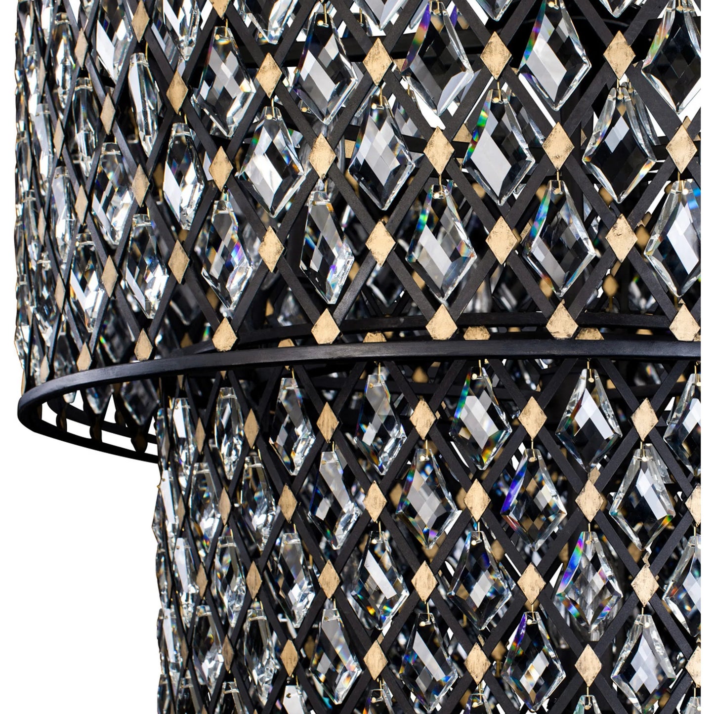 008 SI-1991697 | Closeup | Windsor 3-Tier Crystal Chandelier by Varaluz. Made from unique in a modern style.