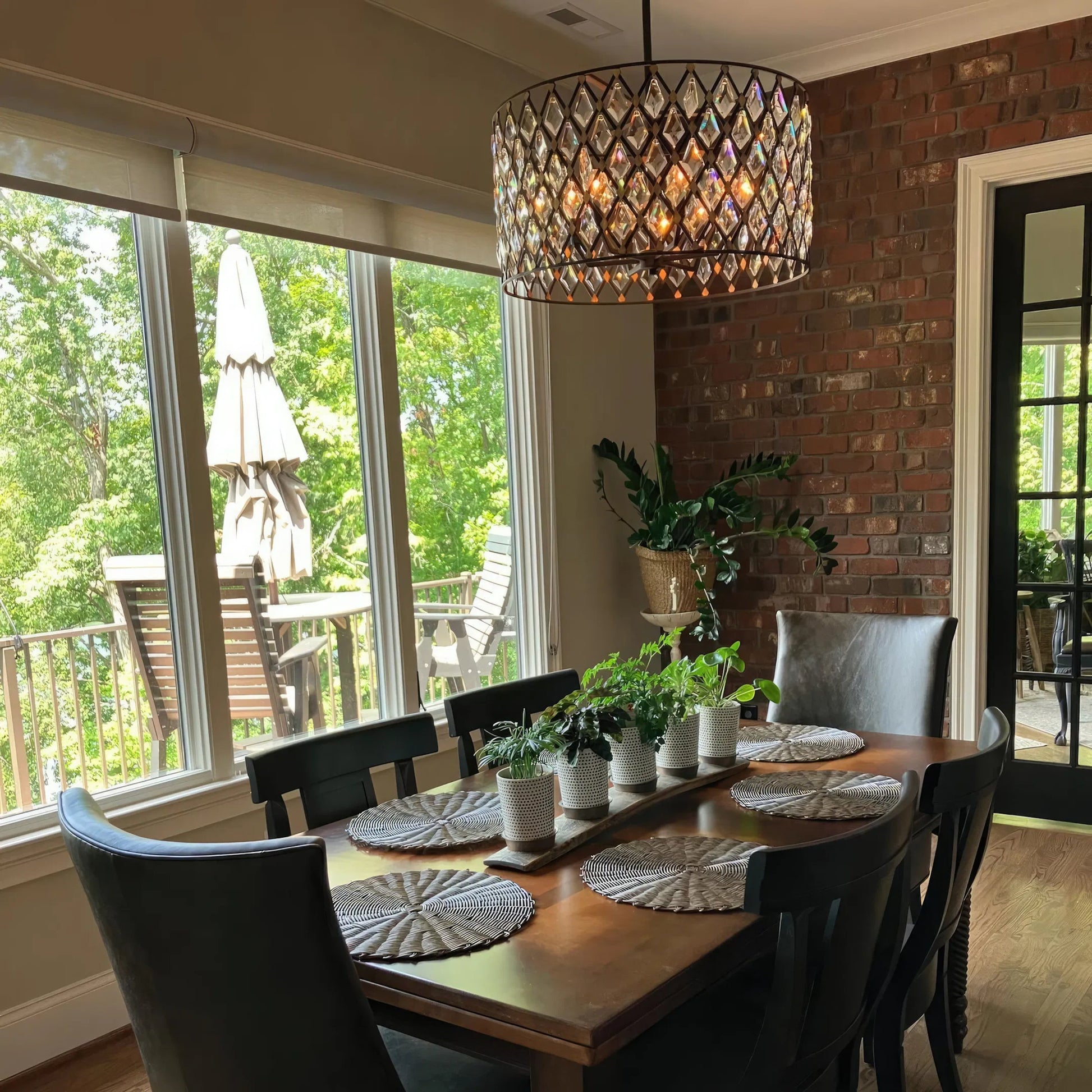 Windsor Crystal Pendant by Varaluz. Made from heirloom-quality optic crystal in a transitional style.