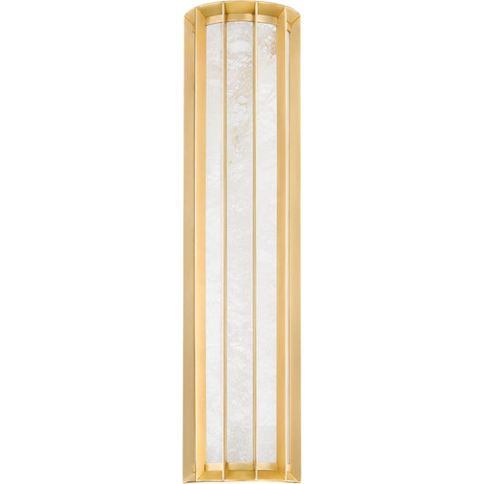 Leda Sconce by Corbett in vintage brass. Made from brass in a modern style.