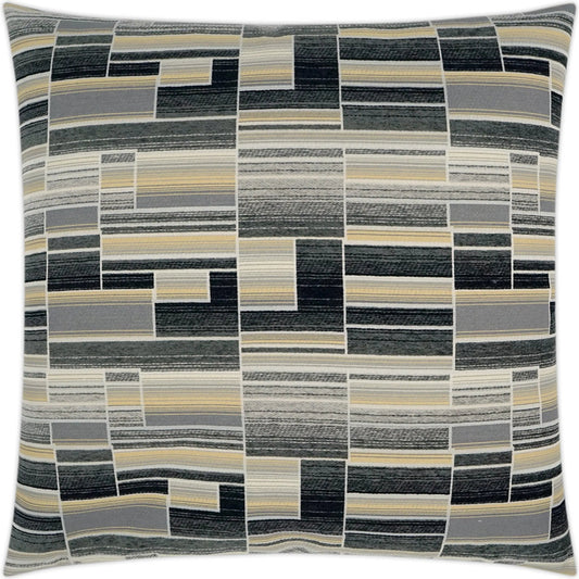 Naman Pillow by DV Kap Home in black. Made from 55% rayon, 45% polyester in a unique style.