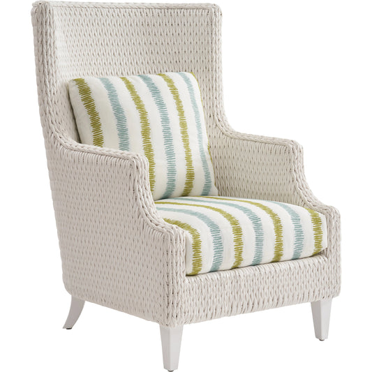 Ocean Breeze Promenade Wing Chair by Tommy Bahama Outdoor in pearl white. Made from unique in a coastal style.