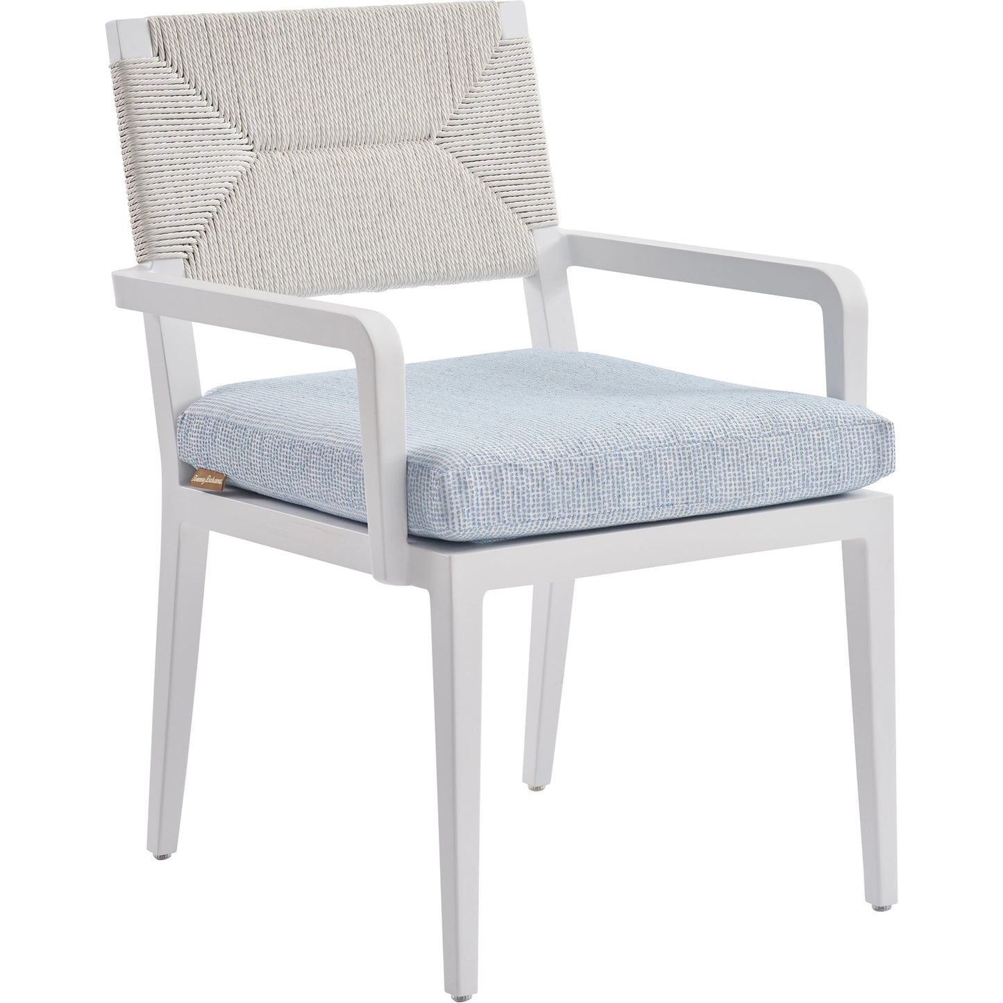001 SI-2013316 | Additional Silo | Ocean Breeze Promenade Arm Dining Chair by Tommy Bahama Outdoor in pearl white. Made from unique in a modern style.