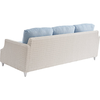 Ocean Breeze Promenade Sofa by Tommy Bahama Outdoor in pearl white. Made from unique in a coastal style.