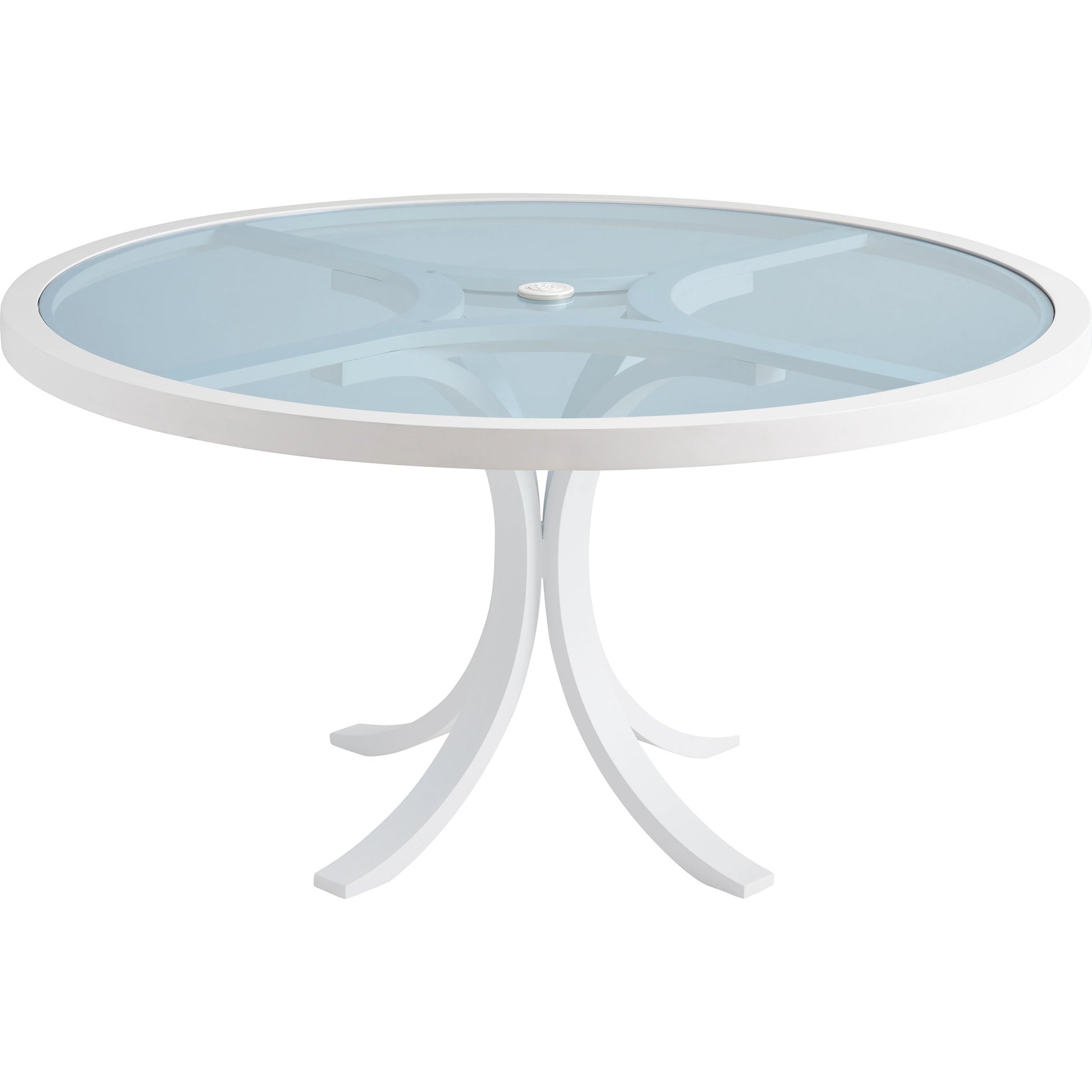 Ocean Breeze Promenade Round Dining Table by Tommy Bahama Outdoor in white. Made from unique in a coastal style.