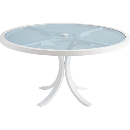 Ocean Breeze Promenade Round Dining Table by Tommy Bahama Outdoor in white. Made from unique in a coastal style.