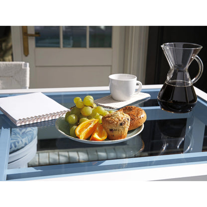 Ocean Breeze Promenade Bistro Table by Tommy Bahama Outdoor in pearl white. Made from unique in a modern style.