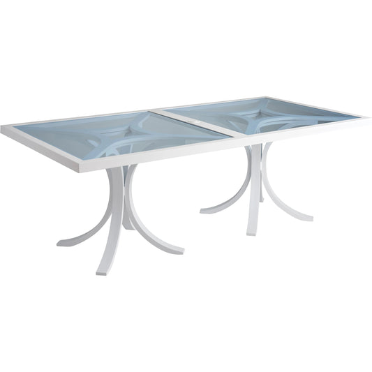 Ocean Breeze Promenade Rectangular Dining Table by Tommy Bahama Outdoor in white. Made from unique in a coastal style.