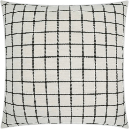 Shipton Pillow by DV Kap Home in cream, black. Made from 70.8% cotton, 24.7% rayon, 4.5% linen in a unique style.