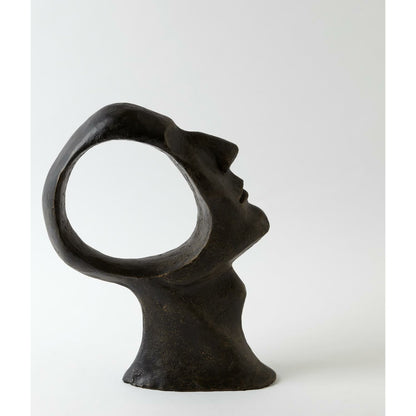 Hollow Head Man by Global Views in bronze. Made from iron in a eclectic & global style.