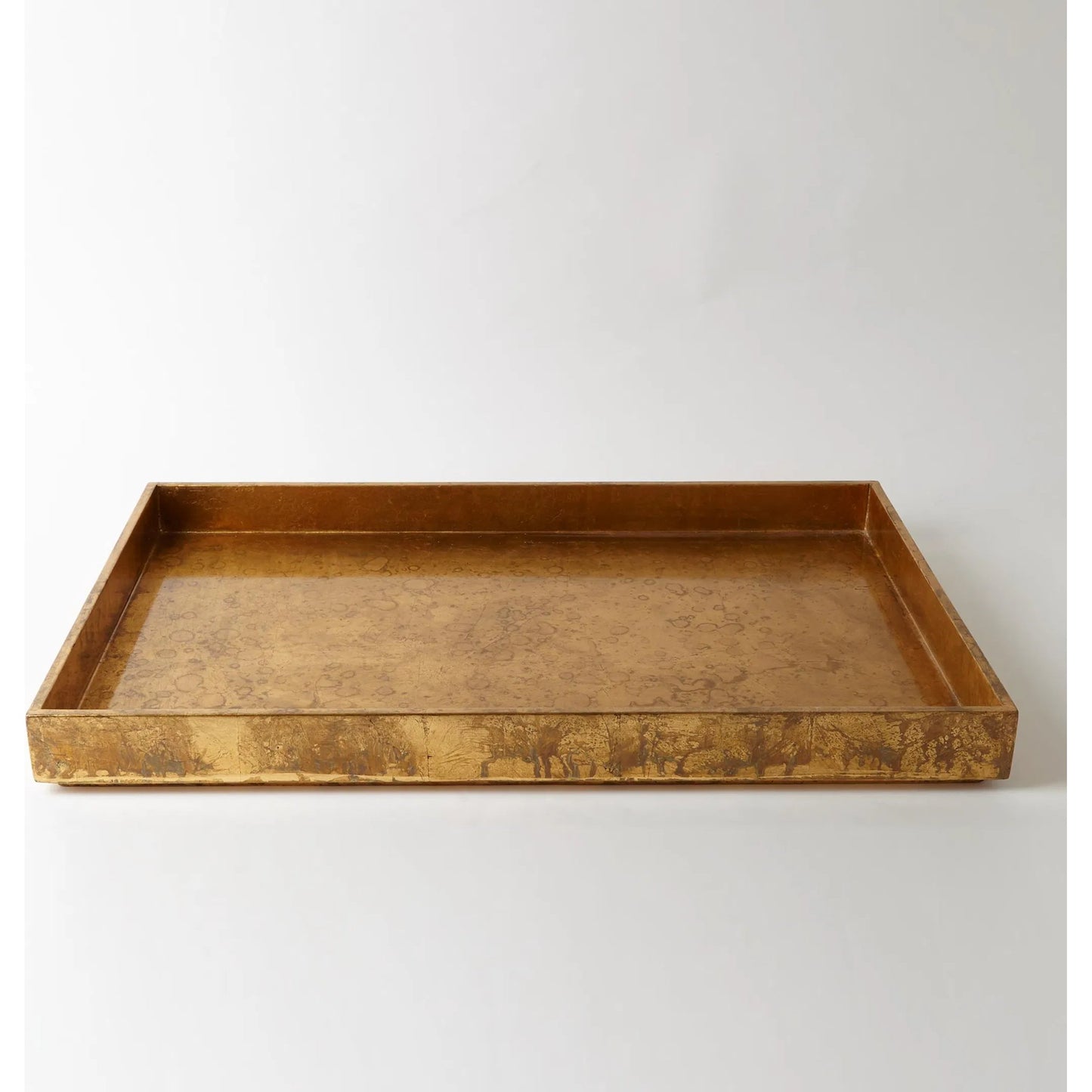 003 SR-892442 | Additional Silo | Luxe Gold Leaf Rectangle Tray by Global Views. Made from mdf, vietnamese lacquer in a modern style.