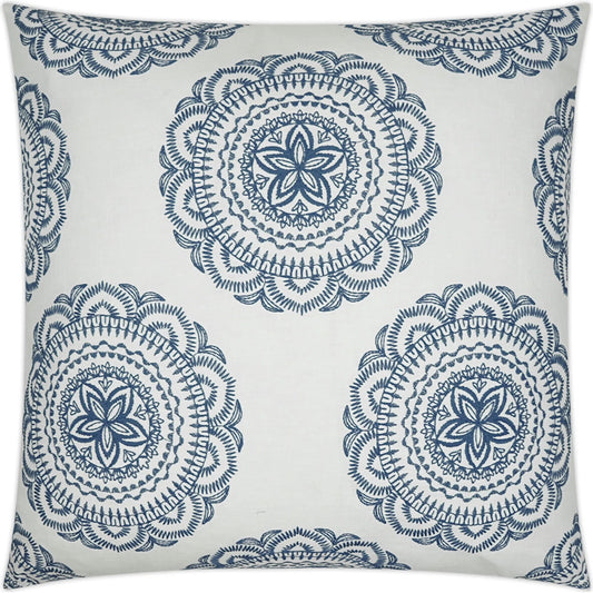 Mondelo Pillow by DV Kap Home in navy. Made from 70% polyester, 30% cotton in a unique style.
