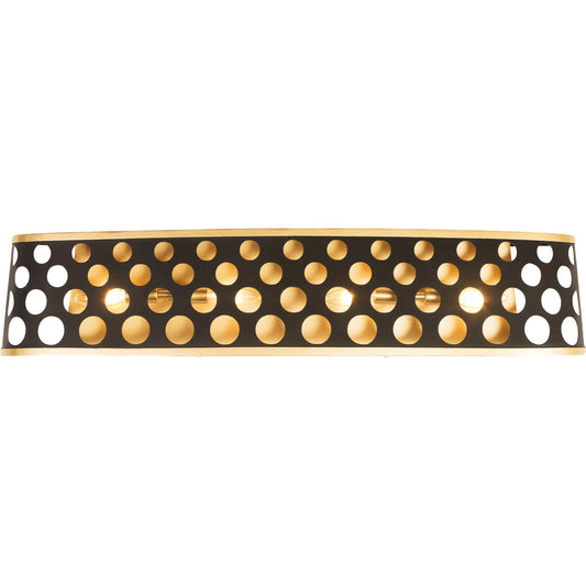 Bailey Vanity Light by Varaluz in matte black/french gold. Made from unique in a modern style.