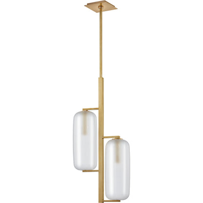 Pebble Pendant by Hudson Valley in polished nickel. Made from brass in a modern style.