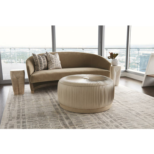 Ophelia Loveseat by Global Views. Made from brass in a modern style.