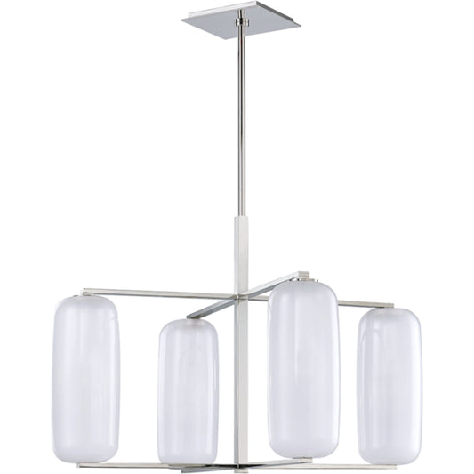 Pebble Chandelier by Hudson Valley. Made from brass in a modern style.