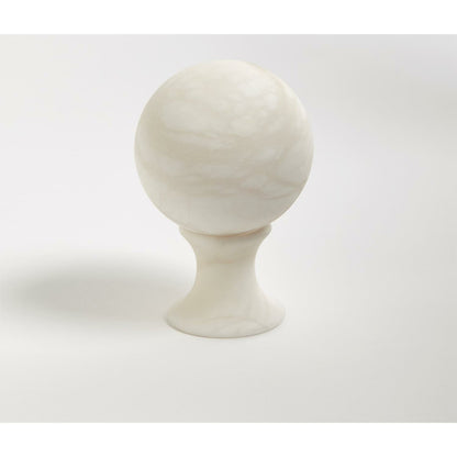 Alabaster Sphere Stand by Global Views. Made from alabaster in a eclectic & global style.