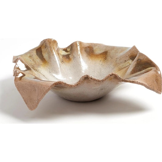 001 SR-827752 | Primary Silo | Folded Ripple Bowl by Global Views in raku. Made from ceramic in a eclectic & global style.